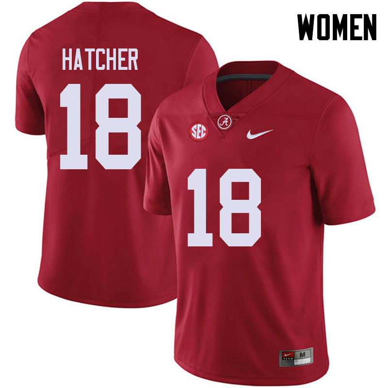 Alabama Crimson Tide Women's Layne Hatcher #18 Red NCAA Nike Authentic Stitched 2018 College Football Jersey SY16S17VV